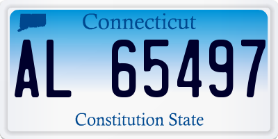 CT license plate AL65497
