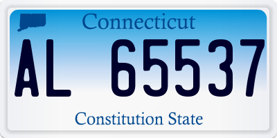 CT license plate AL65537