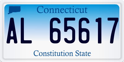 CT license plate AL65617