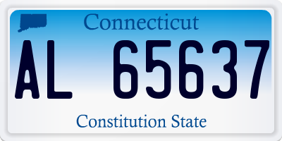 CT license plate AL65637