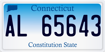 CT license plate AL65643
