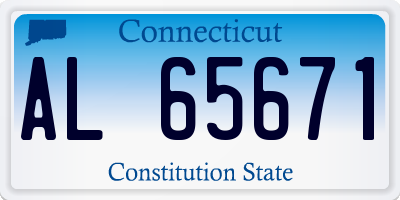 CT license plate AL65671