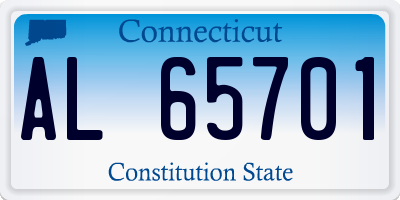 CT license plate AL65701