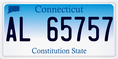 CT license plate AL65757
