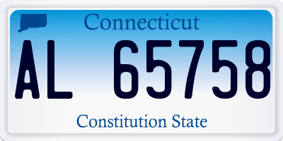 CT license plate AL65758