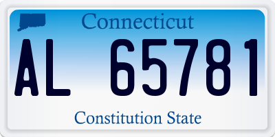 CT license plate AL65781