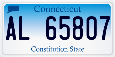 CT license plate AL65807