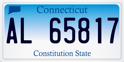 CT license plate AL65817