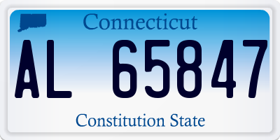 CT license plate AL65847