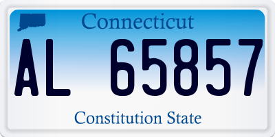 CT license plate AL65857