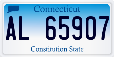 CT license plate AL65907