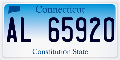 CT license plate AL65920