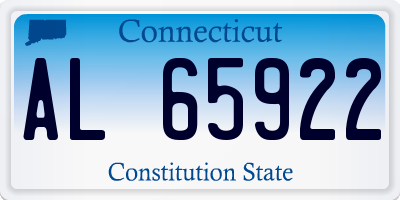 CT license plate AL65922