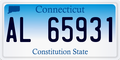 CT license plate AL65931