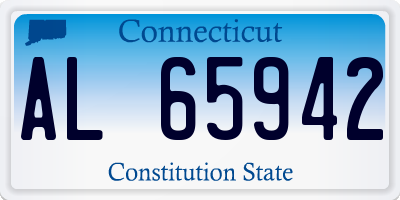 CT license plate AL65942