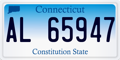 CT license plate AL65947