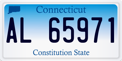 CT license plate AL65971