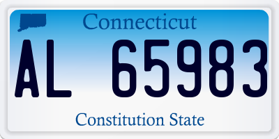 CT license plate AL65983