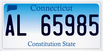 CT license plate AL65985