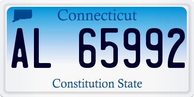CT license plate AL65992