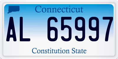 CT license plate AL65997