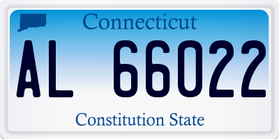 CT license plate AL66022