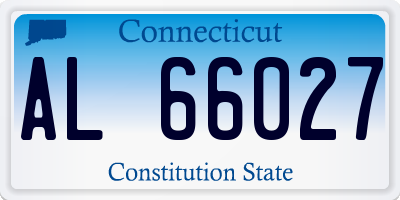 CT license plate AL66027