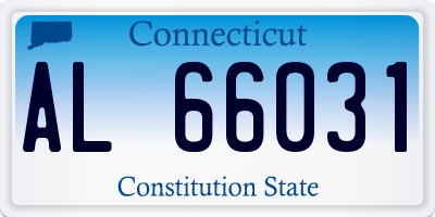 CT license plate AL66031
