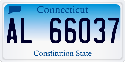 CT license plate AL66037
