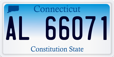 CT license plate AL66071