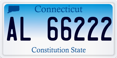 CT license plate AL66222