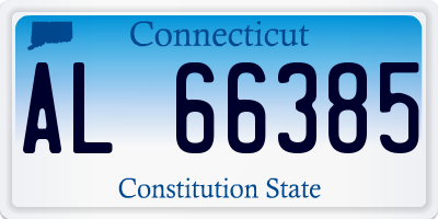 CT license plate AL66385