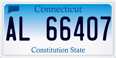 CT license plate AL66407