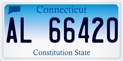CT license plate AL66420