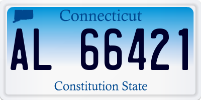 CT license plate AL66421
