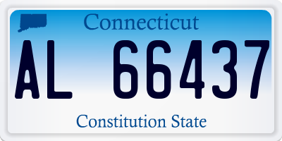 CT license plate AL66437