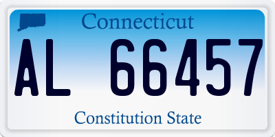 CT license plate AL66457