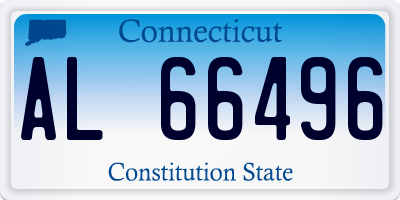 CT license plate AL66496