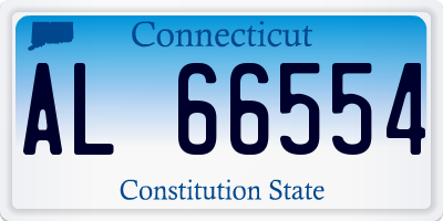 CT license plate AL66554