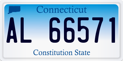 CT license plate AL66571