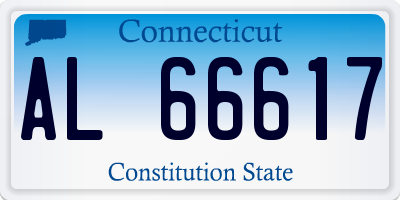 CT license plate AL66617