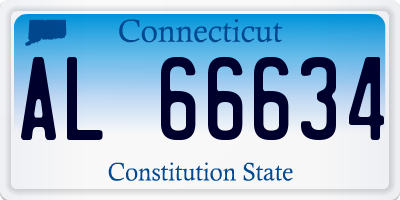 CT license plate AL66634