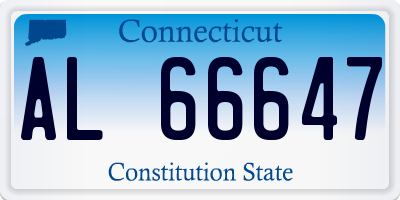 CT license plate AL66647