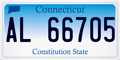 CT license plate AL66705