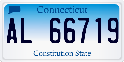 CT license plate AL66719