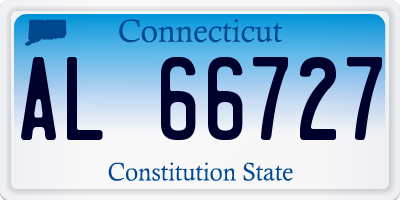 CT license plate AL66727
