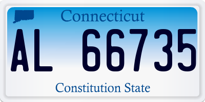 CT license plate AL66735