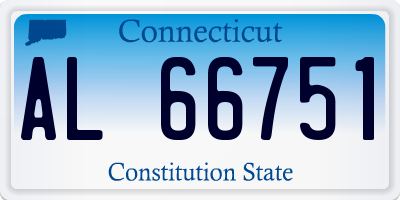 CT license plate AL66751