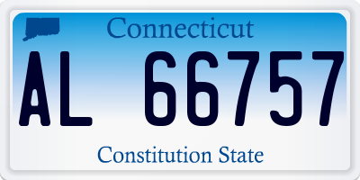 CT license plate AL66757
