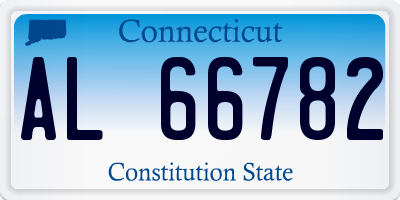 CT license plate AL66782